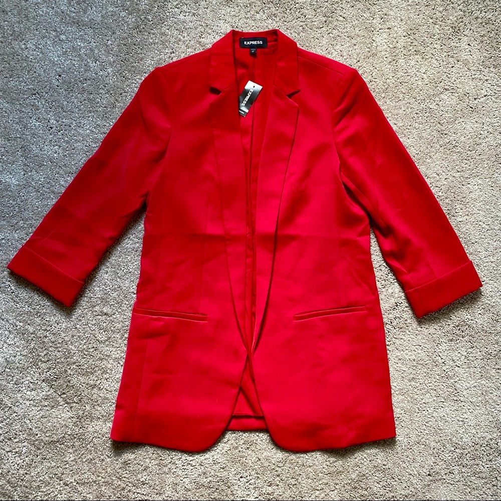 Express Rolled Sleeve Boyfriend Blazer